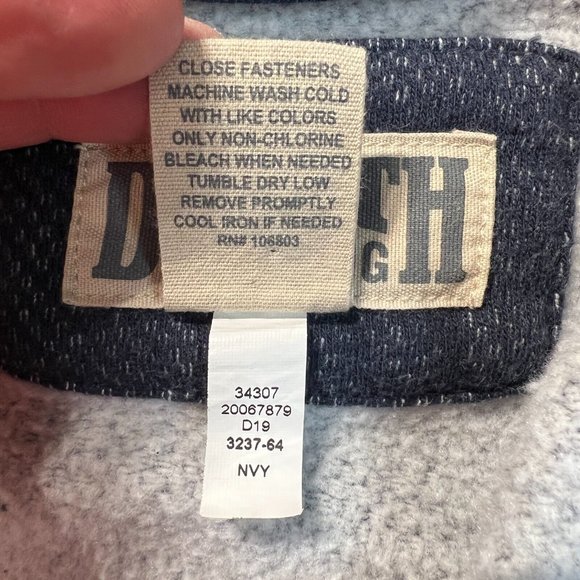 Duluth‎ Trading Co Vest Medium Mens Threshold Fleece 1/4 Zip Blue Sleeveless M - Picture 10 of 10